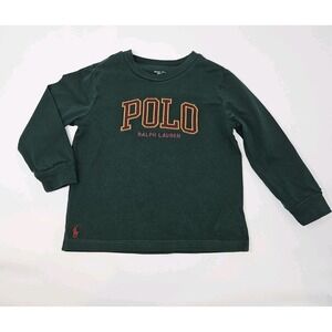 Ralph Lauren Kids Green Long Sleeve Polo Shirt Size 24M